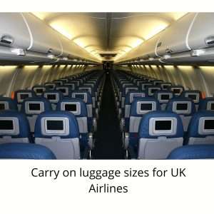carry on luggage sizes UK airports