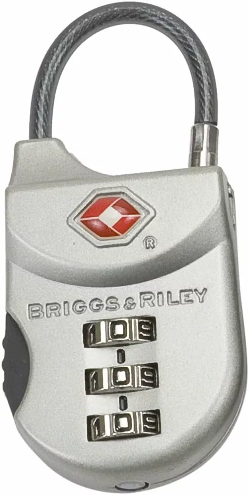 Briggs & Riley ACC-W14-7 TSA Cable Lock Luggage, Satin Nickel, One Size