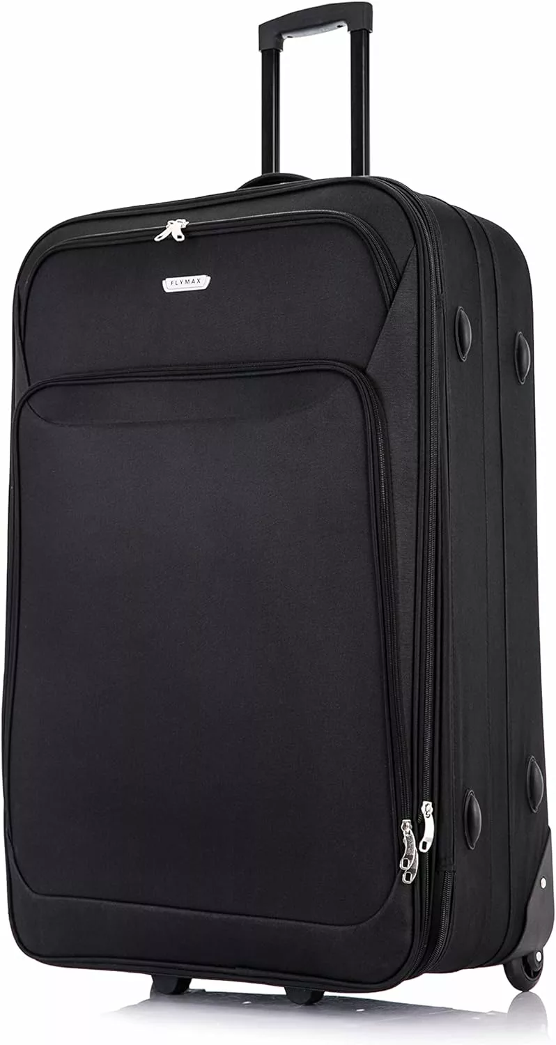 FLYMAX 32"/85cm Superlight Extra Large Suitcase Soft Lightweight Expandable Luggage Suitcase Trolley Bag XL