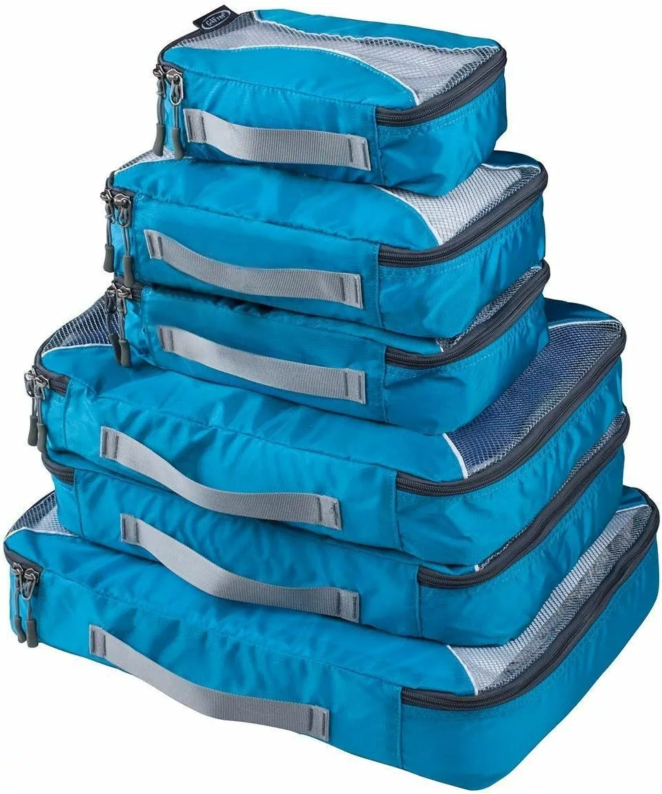 G4Free 3pcs/4pcs/6pcs/7pcs/9pcs Packing Cubes Suitcase Organiser Packing Bags Luggage Organiser Value Set for Travel Home Storage