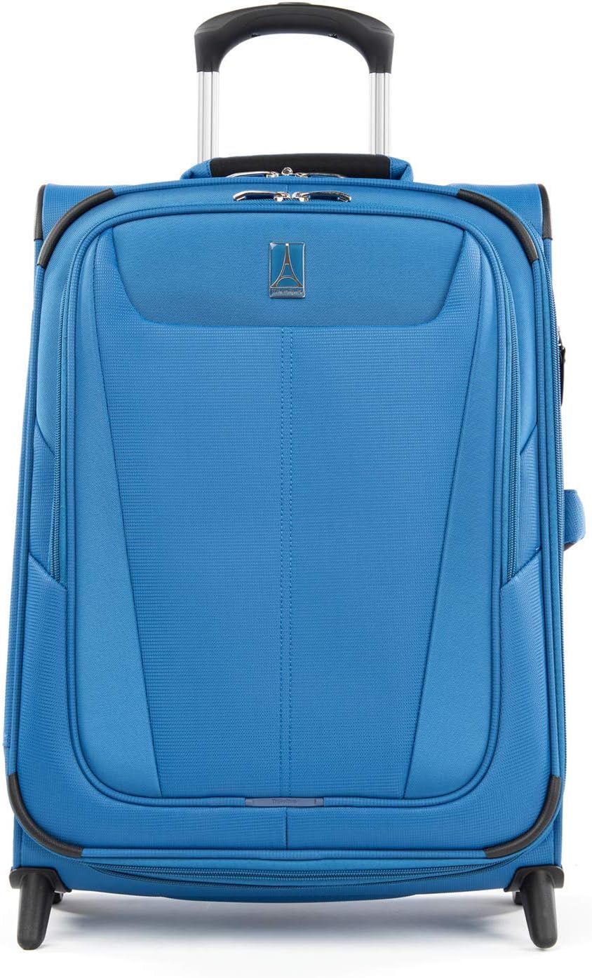 Travelpro Maxlite 5-Softside Lightweight Expandable Upright Luggage, Azure Blue, Carry-on 20-Inch, Maxlite 5 Softside Lightweight Expandable Upright Luggage